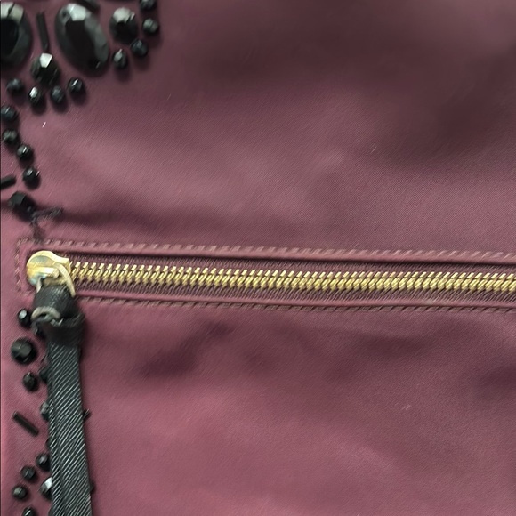 Kate Spade Burgundy Backpack with Black Embellishments - Picture 6 of 6